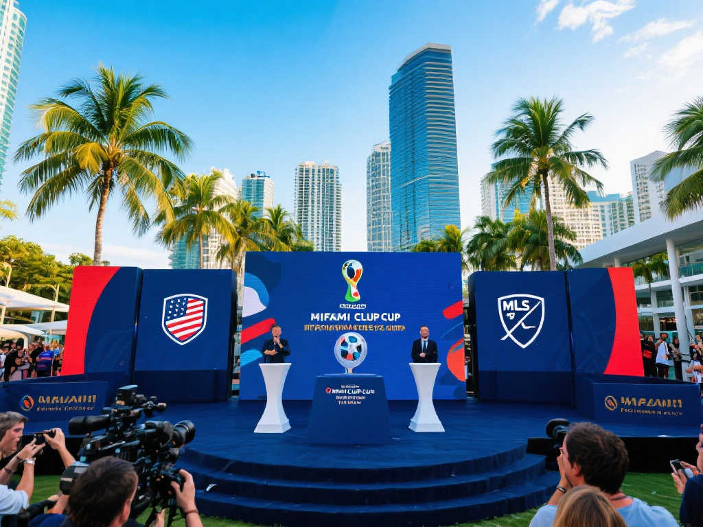 足球——国际足联俱乐部世界杯抽签仪式在迈阿密举行 足球——国际足联俱乐部世界杯抽签仪式在迈阿密举行